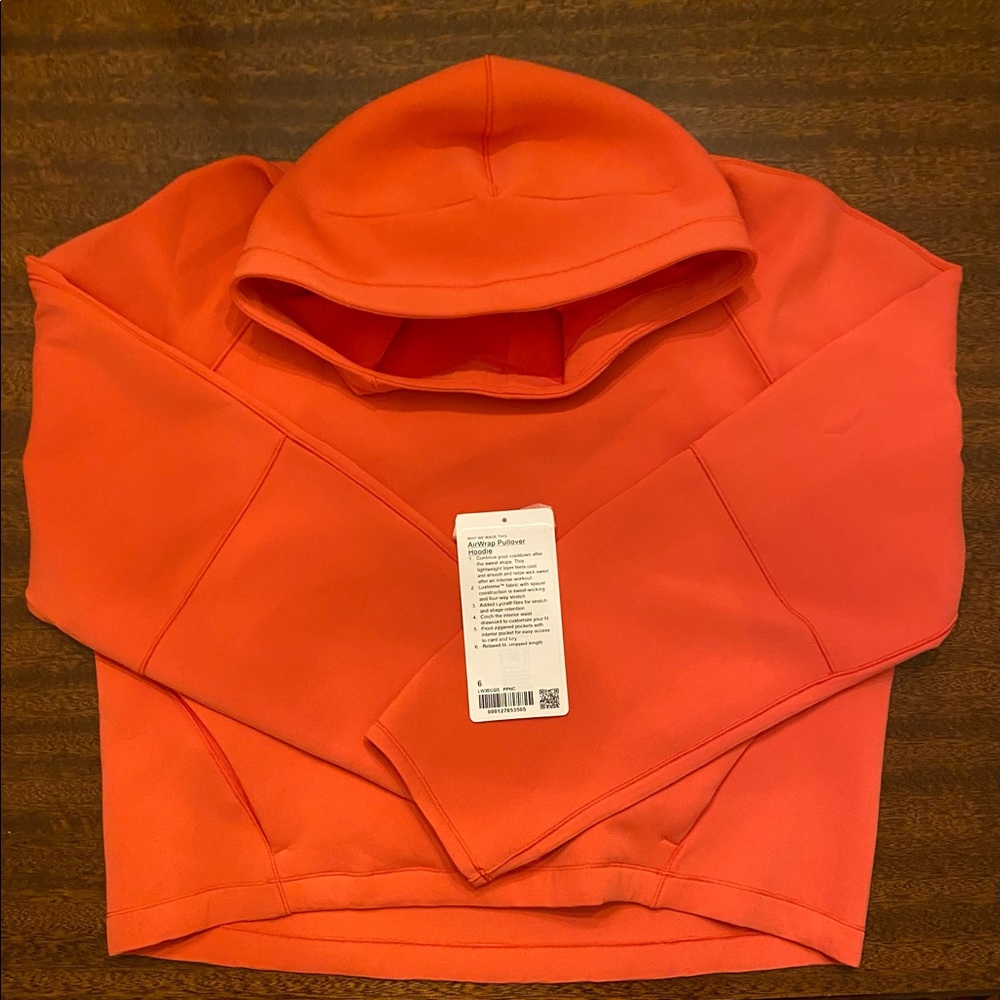 lululemon Air Wrap Pullover Hoodie sz 6, Pink Punch